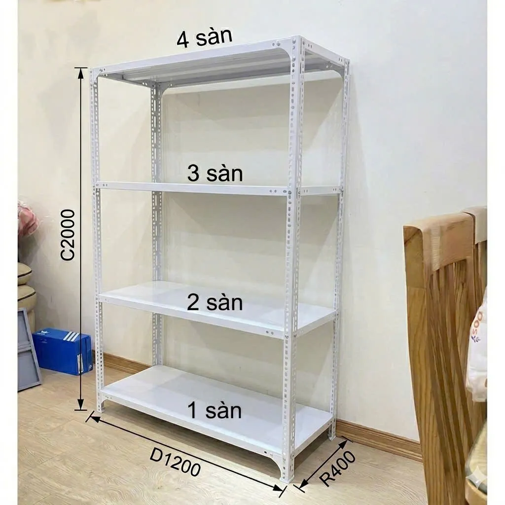 KT KỆ : C2000 X D1200 X R400 X 4 SÀN